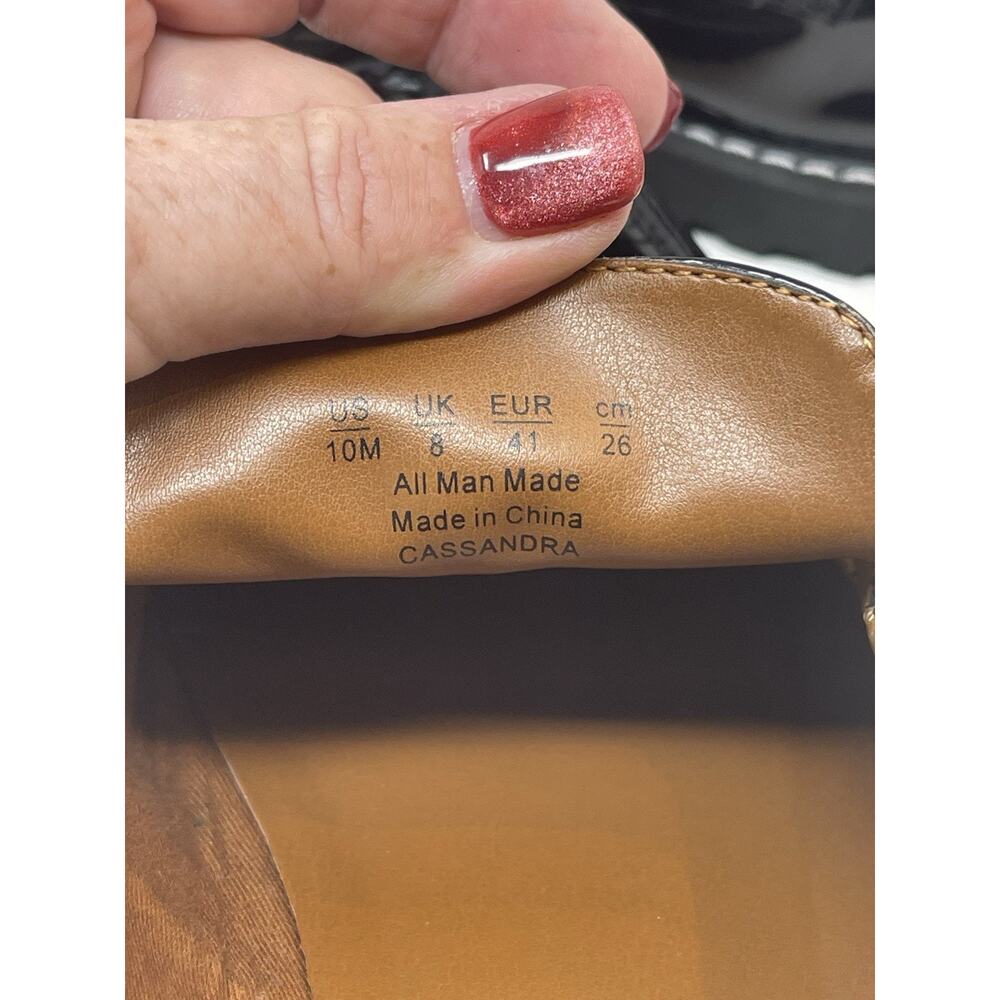 Franco Sarto Cassandra Penny Loafers with a Lug Sole Patent Leather Size 10M - Picture 8 of 9